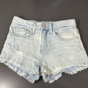 Denim Frayed Shorts
